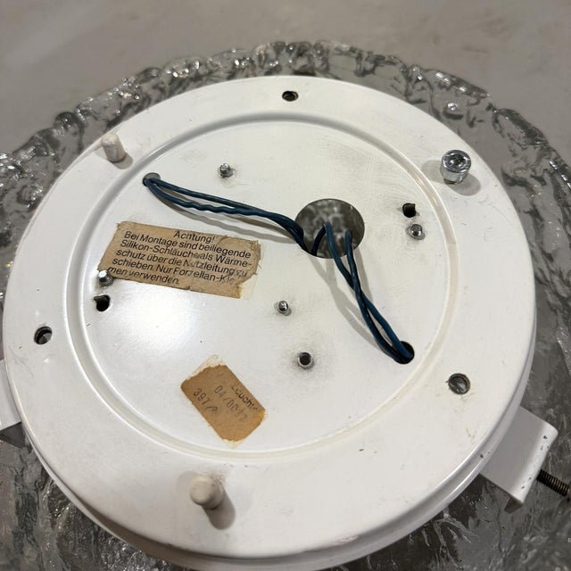 Vintage Ice Glass Wall Lamps from Kaiser Leuchten, 1960s, Set of 2 For Sale - Image 12 of 16