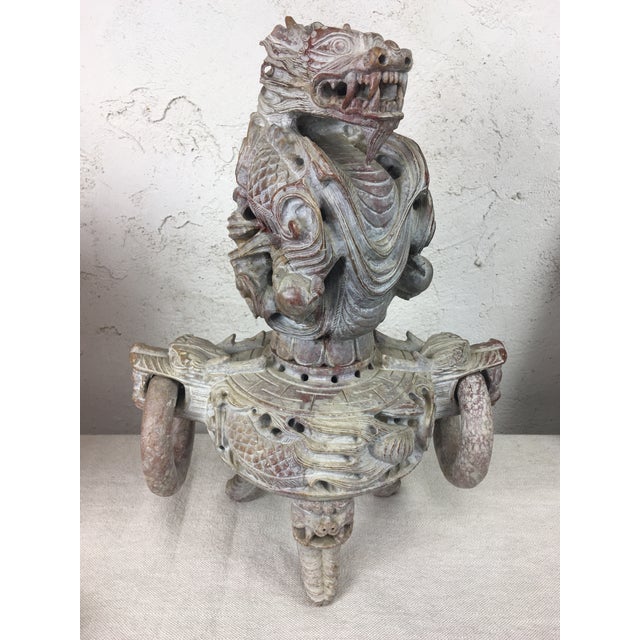 Early 20th Century Hand Carve Chinese Stone Incense Burner Chairish