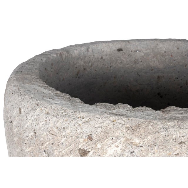 monumental cast stone planter - indoor recommended