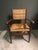 Vintage Dutch Oak and Rush Chair, 1930s For Sale - Image 4 of 7