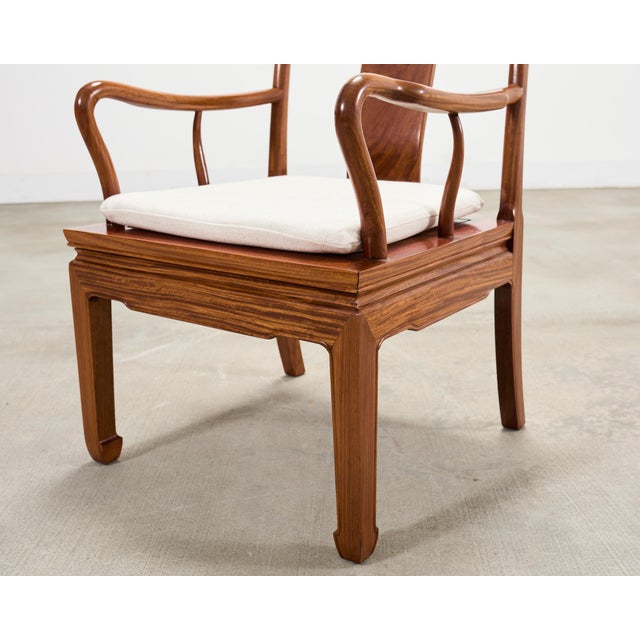 Pair of Chinese Export Ming Dynasty-Style Hardwood Armchairs For Sale - Image 10 of 18
