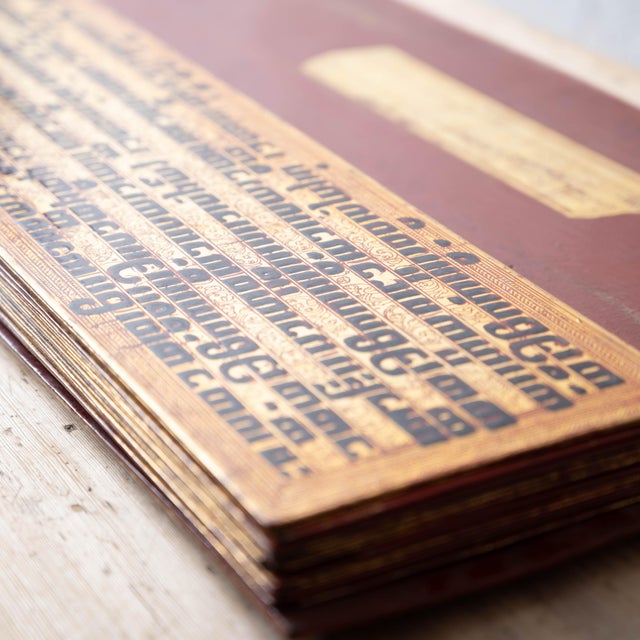 Paint Burmese Kammavaca Lacquer Manuscript, c.1880 For Sale - Image 7 of 12