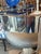 Mid-Century Modern Design for Leisure LTD Set of 3 Bar Stools Fluted Chrome Steel Swivel For Sale - Image 3 of 12