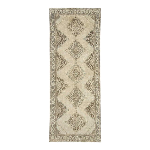 Turkish Vintage Rug 4'8" x 12'3" #21396 For Sale
