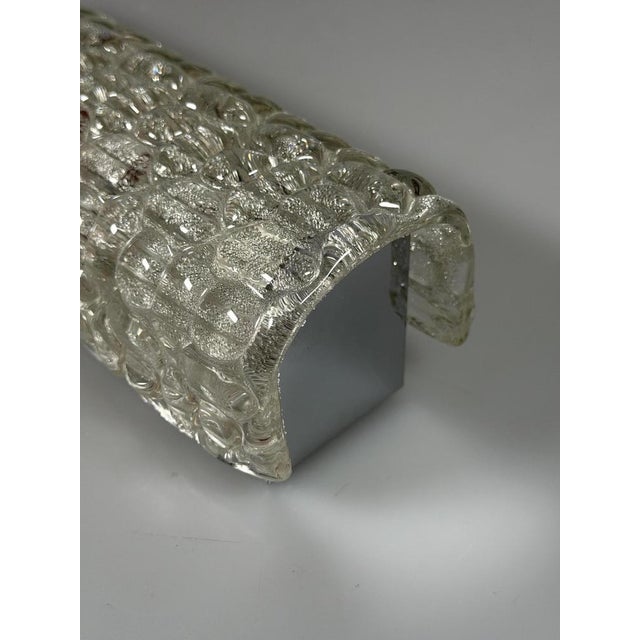 Space Age Wall Light in Ice Glass, 1960s-1970s For Sale - Image 8 of 16
