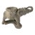 Vintage Weathered Cast Stone Elephant Garden Planter For Sale