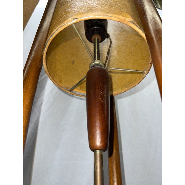 Brass Mid-Century Table Lamps in the Style of John Keal for Adrian Pearsall For Sale - Image 8 of 11