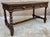 French Carved Wood Writing Table With Barley Twist Legs, Mid-20th Century For Sale - Image 10 of 17
