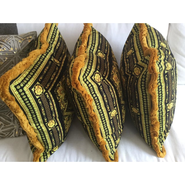 2010s Italian Cistom Made Versace Pillows - Set of 3 For Sale - Image 5 of 13
