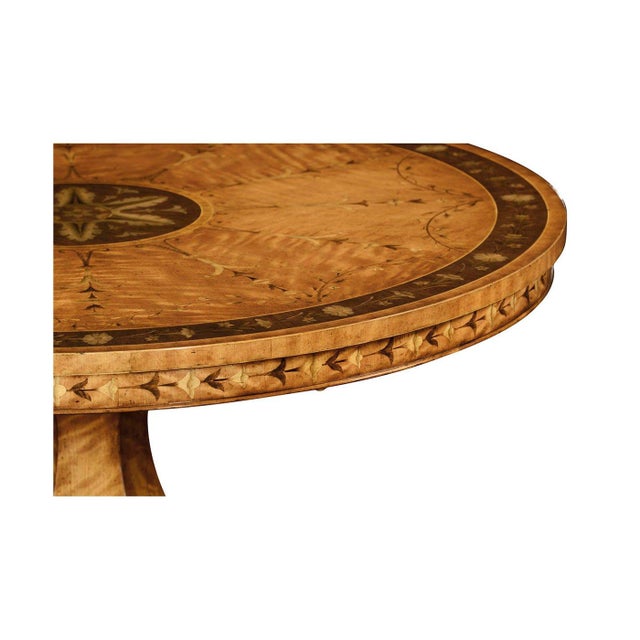 Regency Satinwood Tilt-Top Center Table For Sale - Image 4 of 7