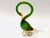 1960s Pair of Mid Century Murano Geese Green and Gold Spiral Glass Sculptures For Sale - Image 4 of 9
