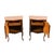French Antique Pair of French Walnut Nightstands With Pink‑Orange Marble Tops and Cabriole Legs For Sale - Image 3 of 6