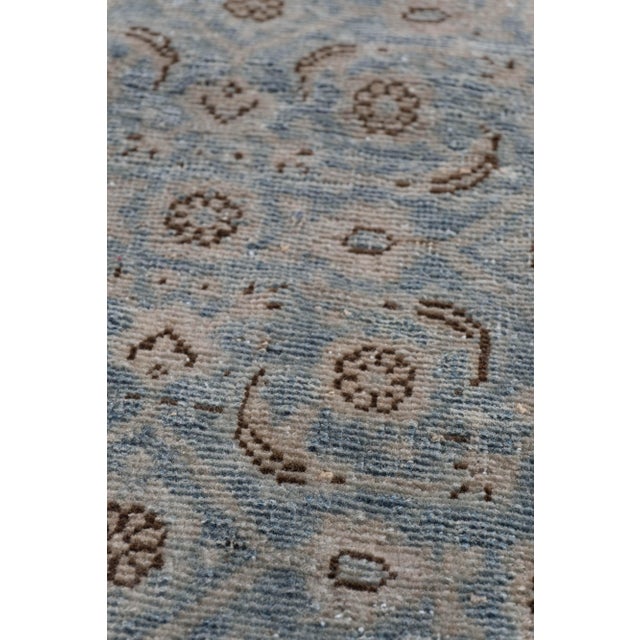 Antique 1910 Blue Hand Knotted Runner - 3'3 X 15'4 For Sale - Image 12 of 12