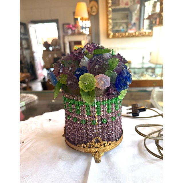 Antique Czech Bride Basket Lamp For Sale - Image 16 of 16