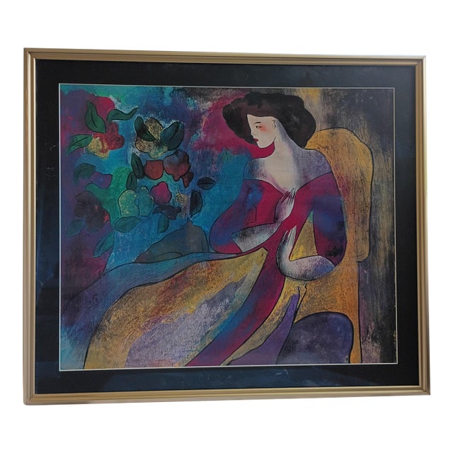 2000s Linda Le Kinff "Annabella" Seriolithograph Print - Framed For Sale