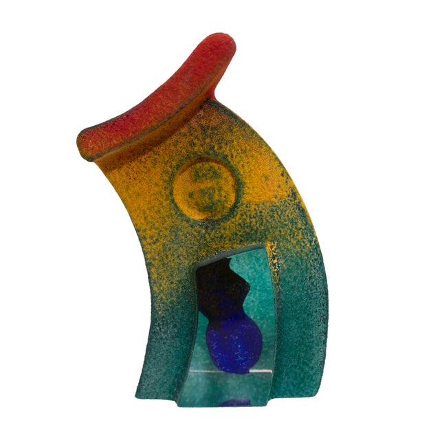 Kjell Engman for Kosta Boda Set of 4 Sandblasted Swedish Glass Sculpture For Sale - Image 16 of 17