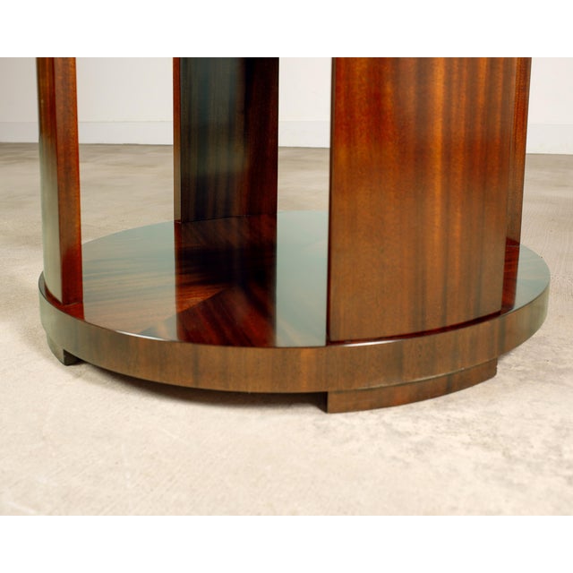 Ralph Lauren Ralph Lauren Italian Mahogany Round Modern Drum Table For Sale - Image 4 of 18