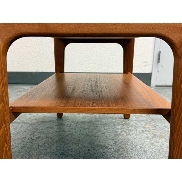 Brown Salin Nyborg Teak Two Tiered Side Table, Mid 20th Century For Sale - Image 8 of 12