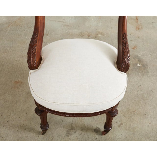 Wood Pair of English Regency Period Mahogany Cock Fighting Chairs For Sale - Image 7 of 13