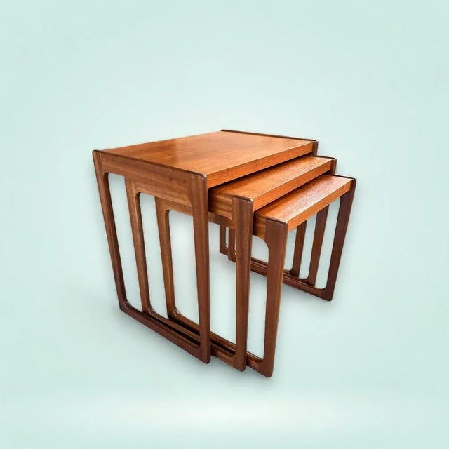 Vintage German Nesting Tables in Wood from Opal Möbel, 1960s, Set of 3 For Sale - Image 9 of 12