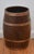 K0651 antique victorian solid oak coopered sherry or whisky barrel umbrella stand of oval outline, having a generous...