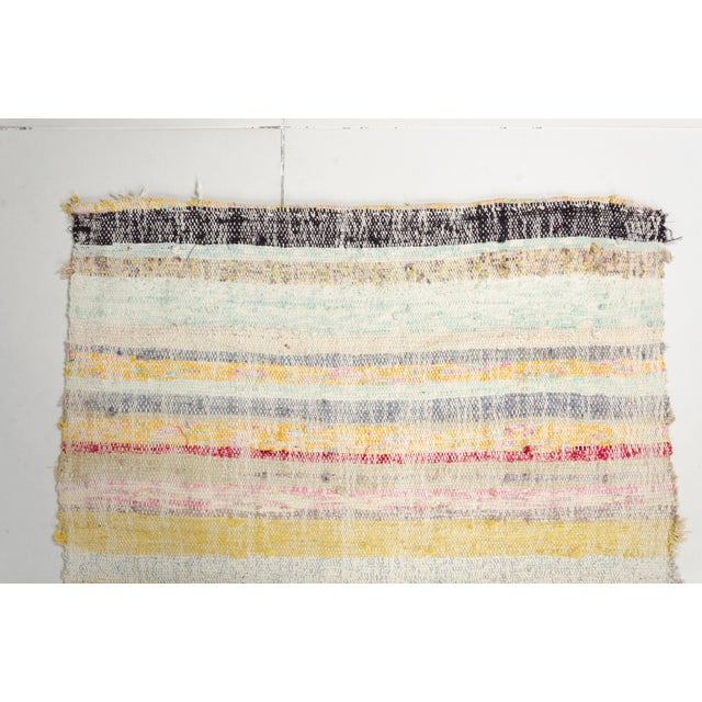 1950s Oushak Turkish Stripe Kilim Runner For Sale - Image 5 of 10