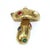 Magical magnificent mushroom! This 1960's Jeanne gold plated mushroom brooch is the perfect lapel companion. The body of...