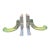 Made Goods Style Sculptural Lucite Bookends Green Acrylic Ribbon Modern Decor For Sale
