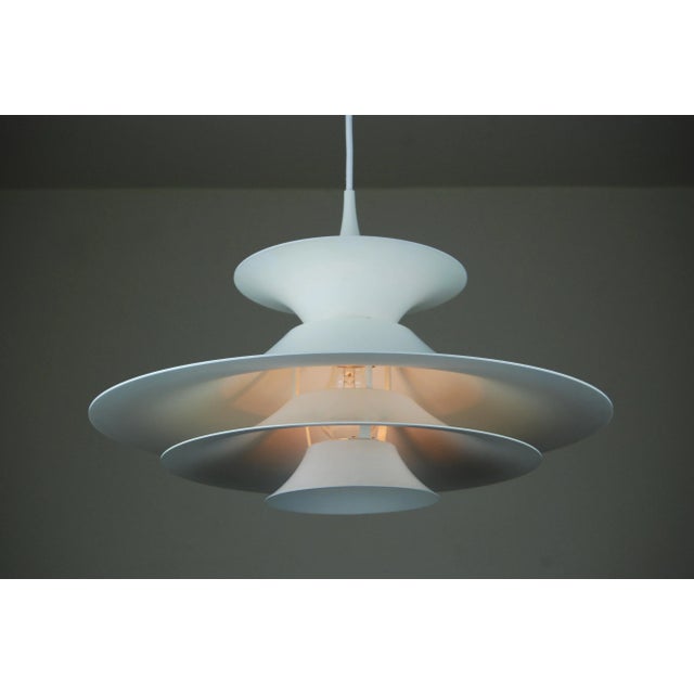 White Radius Pendant Lamp by Eric Baslev for Fog and Mørup, 1960s For Sale - Image 9 of 10