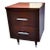 Eames Era Sold Wood Two Drawer Desk Cabinet With Pegged Capped Peg Legs For Sale