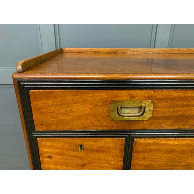 Camphor Wood Secretaire Military Chest, 1835 For Sale - Image 3 of 18
