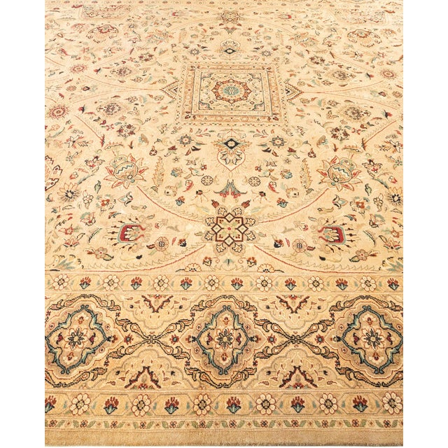 Solo Rugs Mogul, One-of-a-Kind Hand-Knotted Area Rug - Yellow, 9' 1" x 12' 2" For Sale - Image 4 of 8