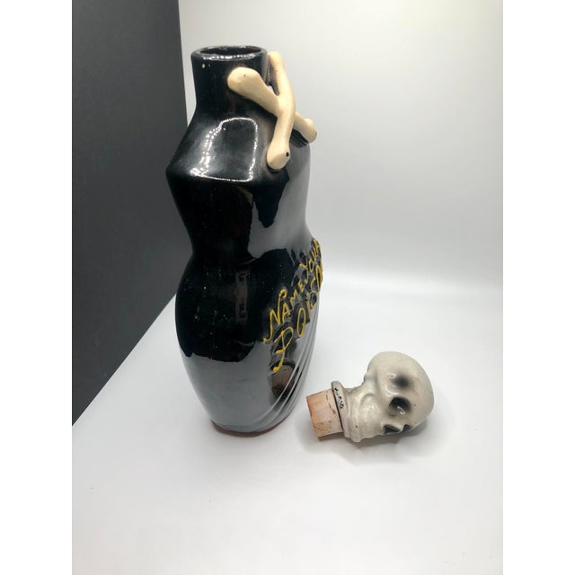 Name Your Poison Skull Crossbones Decanter Pirate Halloween For Sale - Image 9 of 12
