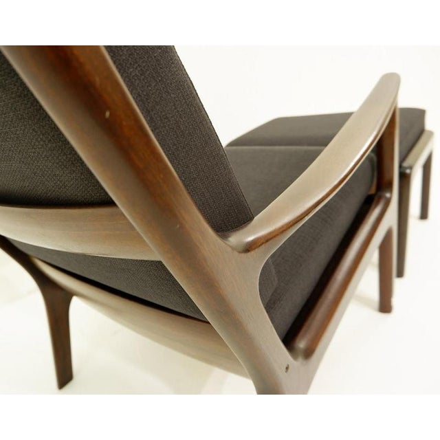 Ole Wanscher Senator Hijack Lounge Chair and Ottoman by Cado Wear consistent with age and use. Measures : 70x80cm H:102...