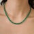 33.30 Ct Green Onyx Tennis Necklace in Sterling Silver Prong Set For Sale - Image 6 of 12