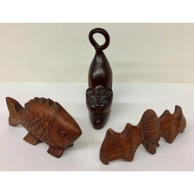 Miniature Wood Animals - Set of 3 For Sale - Image 11 of 11