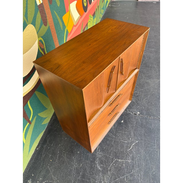 Mid-Century Modern Fully-Refinished Mid Century Unagusta Tallboy For Sale - Image 3 of 10