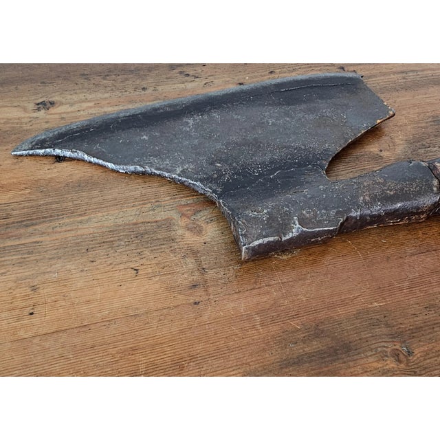 Ebony Large Late Medieval Period Antique European Polearm Axe For Sale - Image 8 of 12