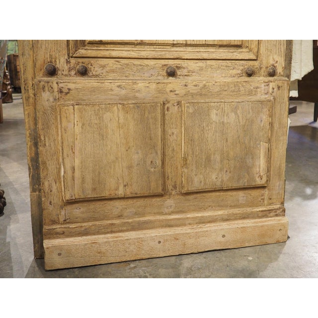 Antique French Oak and Iron Studded Entry Door From Provence, 19th Century For Sale - Image 9 of 18
