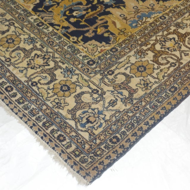 1960s Vintage Tabriz - 9'7" X 13'3" For Sale - Image 5 of 5