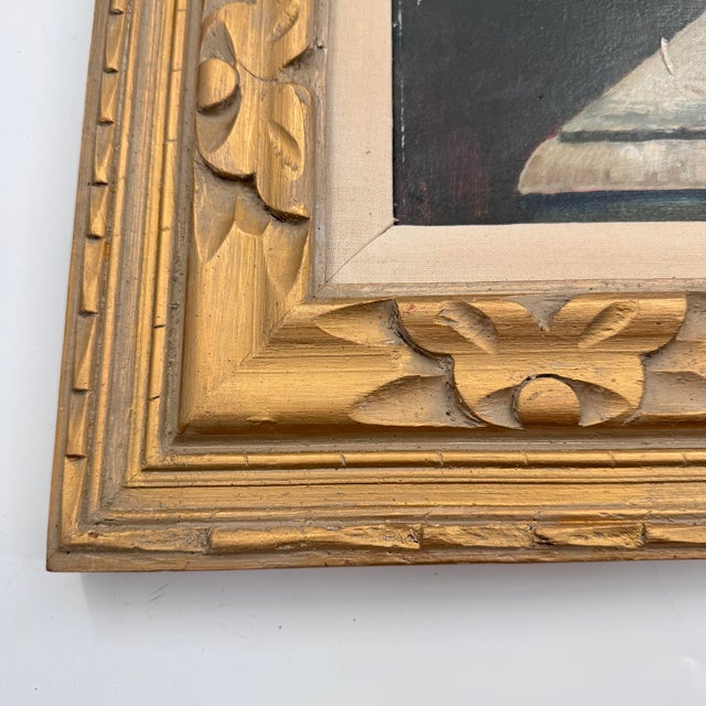 Brown Vintage Dutch Floral Still Life Oil Painting on Board For Sale - Image 8 of 11