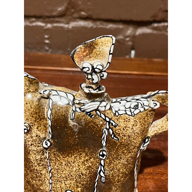Contemporary Gerry Wallace Studio Art Pottery Slab Built Teapot Figurinal Lid Cerami For Sale In San Francisco - Image 6 of 9