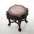 Chinese Antique Chinese Carved Rosewood Marble Top Low Table 1890 For Sale - Image 3 of 8