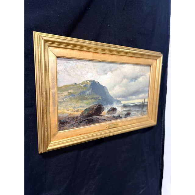 Alfred S. Rix (American, 1867–1929) Rocky Headland And Breaking Surf This atmospheric coastal seascape by Alfred S. Rix...
