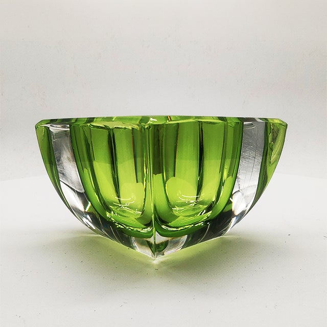 Square Ashtray or Catch-All in Lead Crystal attributed to Val Saint Lambert, Belgium, 1960s For Sale - Image 9 of 12