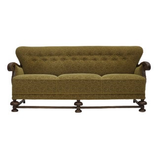 Vintage Danish Three-Seater Sofa in Wool and Oak, 1960s For Sale