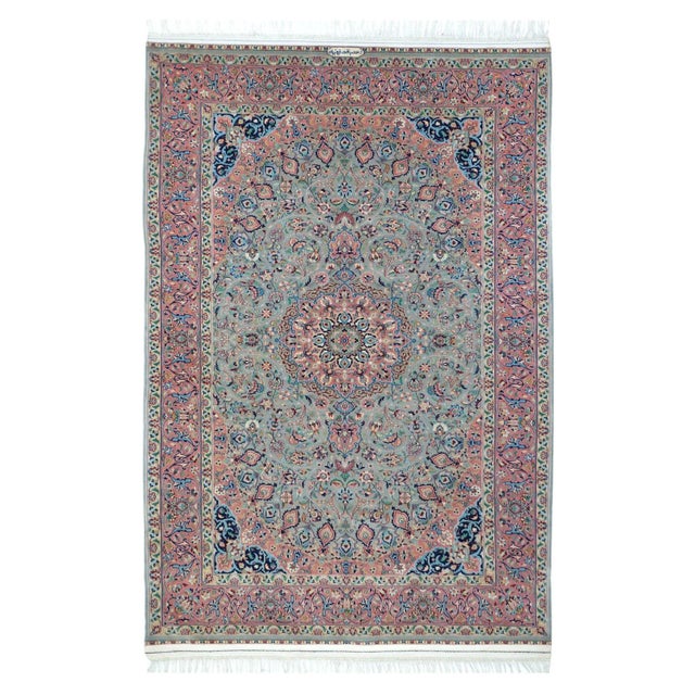 Vintage Isfahan Rug 3'4'' x 5'2''.