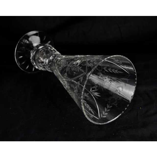 Cut Crystal Vase, 1960s For Sale - Image 9 of 11