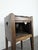 Louis XVI Style Walnut Bedside Table with Curtained Door and Openwork Hearts For Sale - Image 4 of 5
