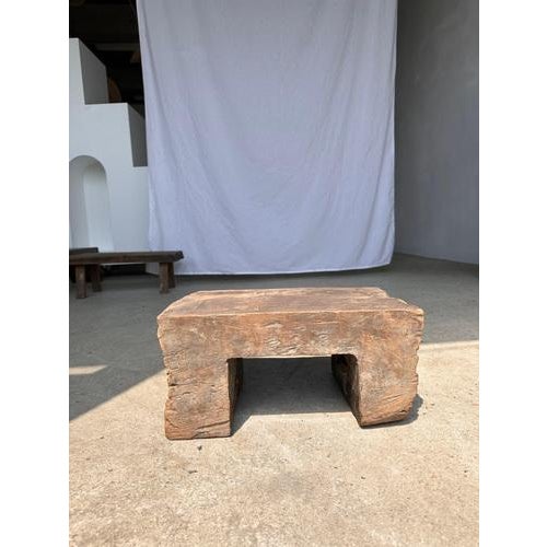 Stool in Organic Monoxyl Raw Asian Teak For Sale - Image 15 of 18